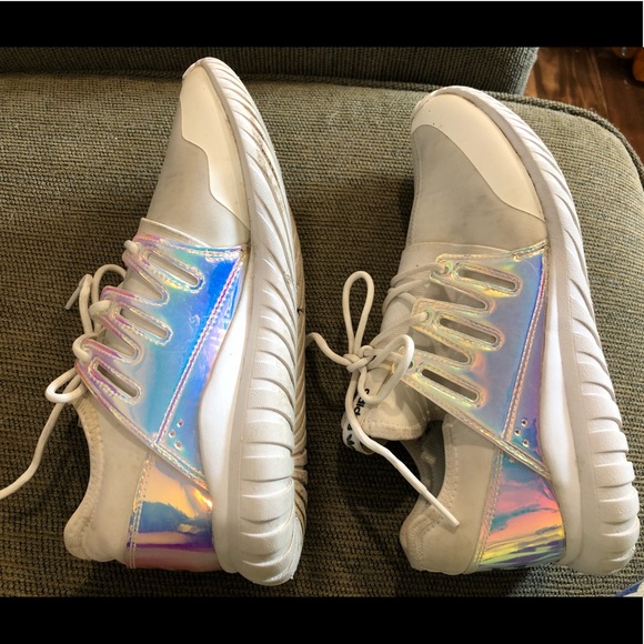 adidas tubular radial k iridescent hologram gs aq6281 boys girls youth